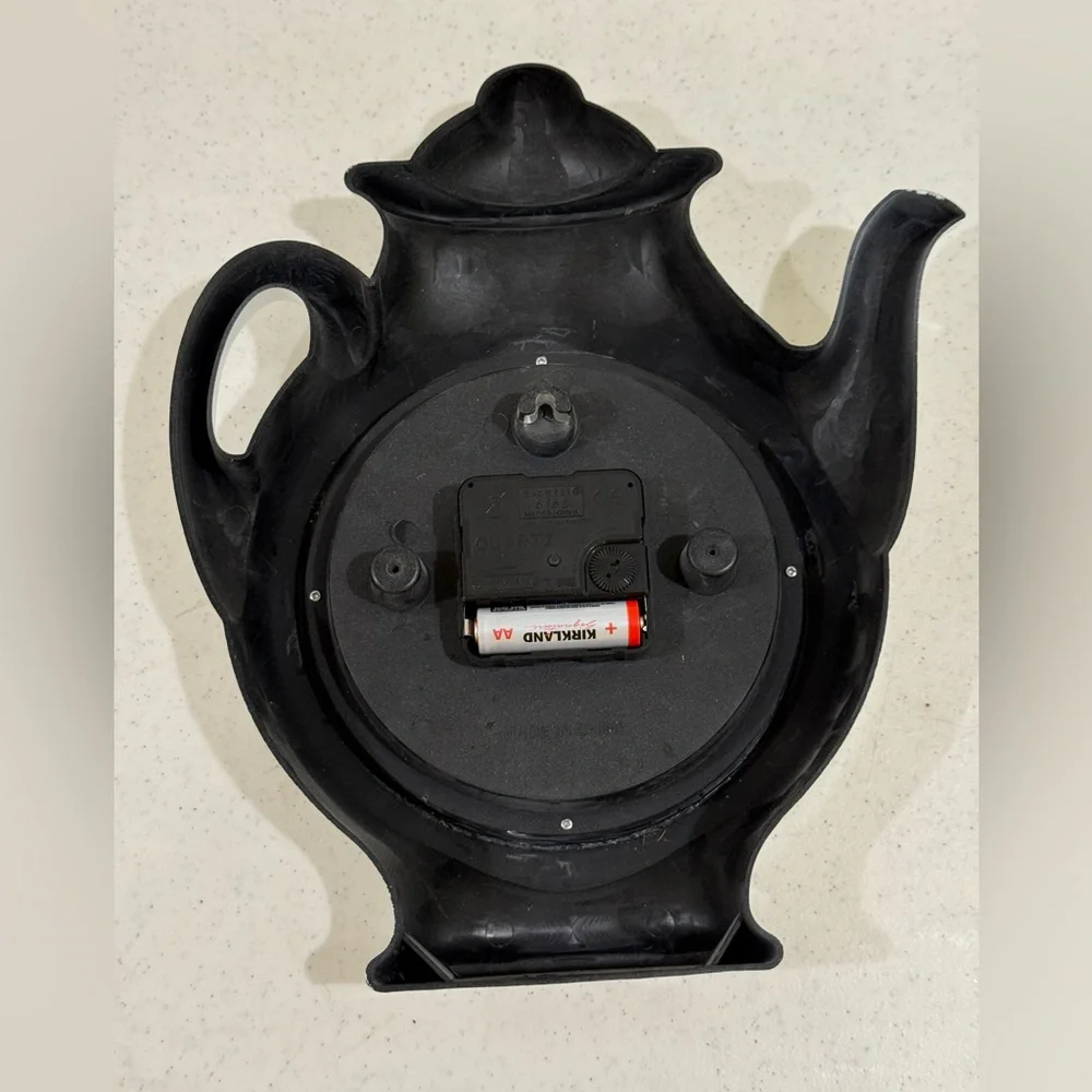 White Teapot Wall Clock